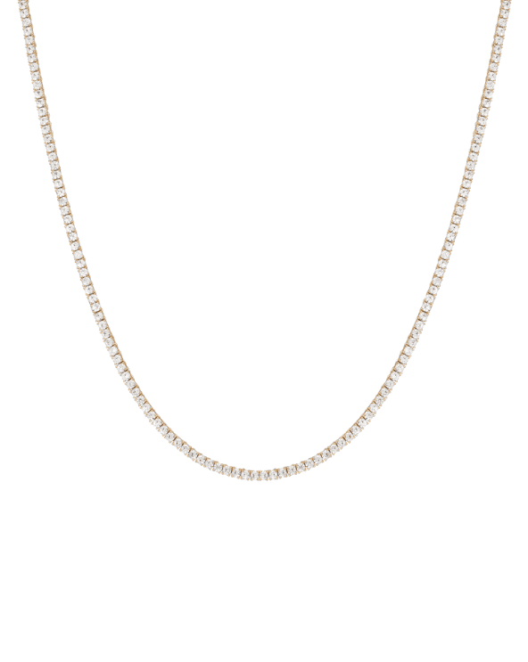 Lab Grown White Sapphire Tennis Necklace