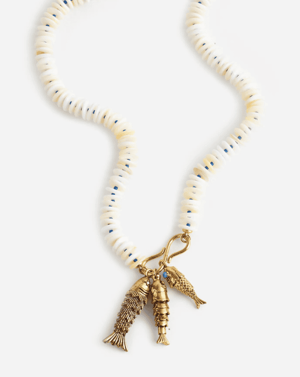 Beaded Fish Statement Necklace
