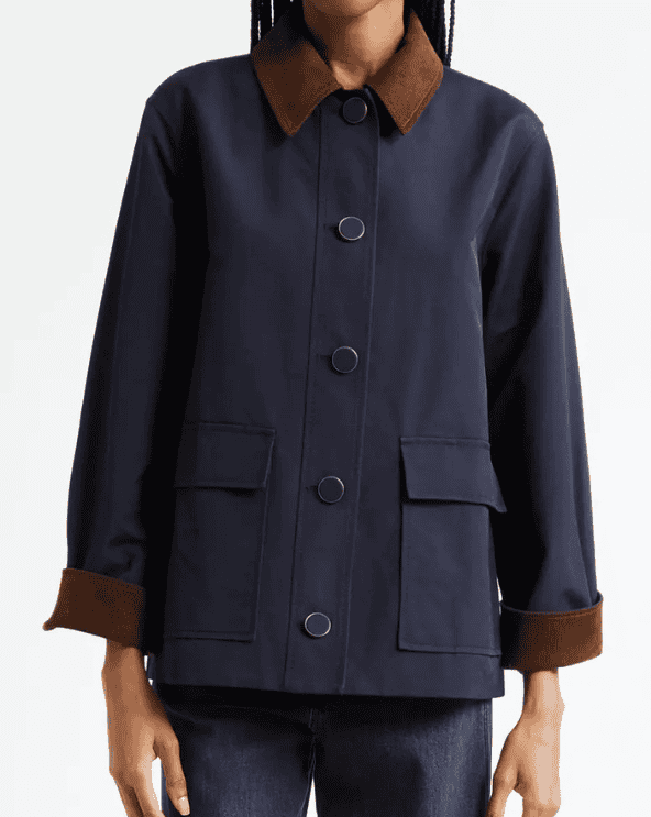 Corduroy Trim Dickey Jacket