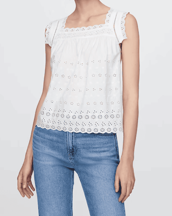 Gap × DÔEN Eyelet Top