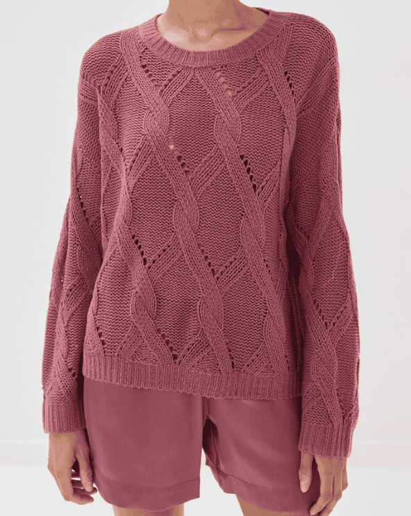 Gia Slouchy Cashmere Crew Neck Sweater