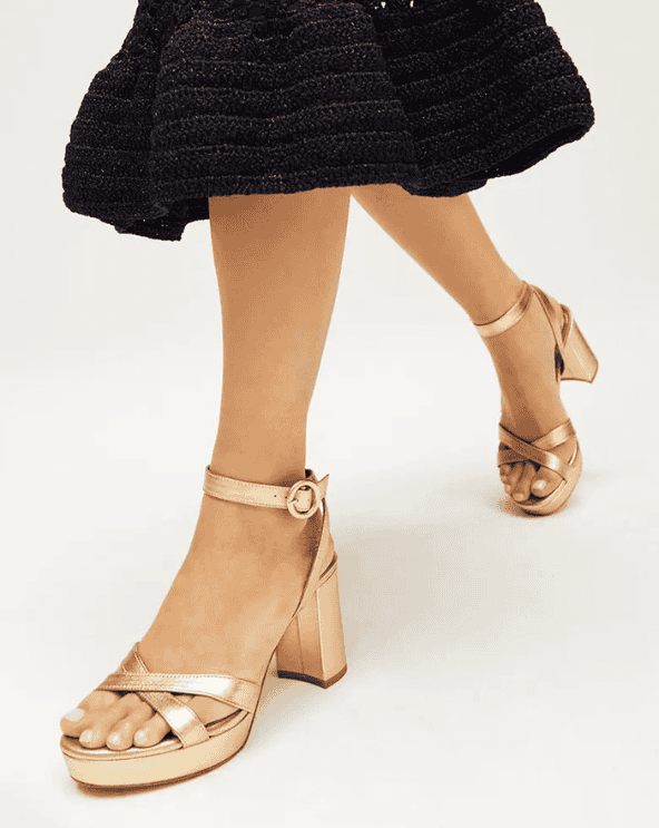 Gold Platform Sandal