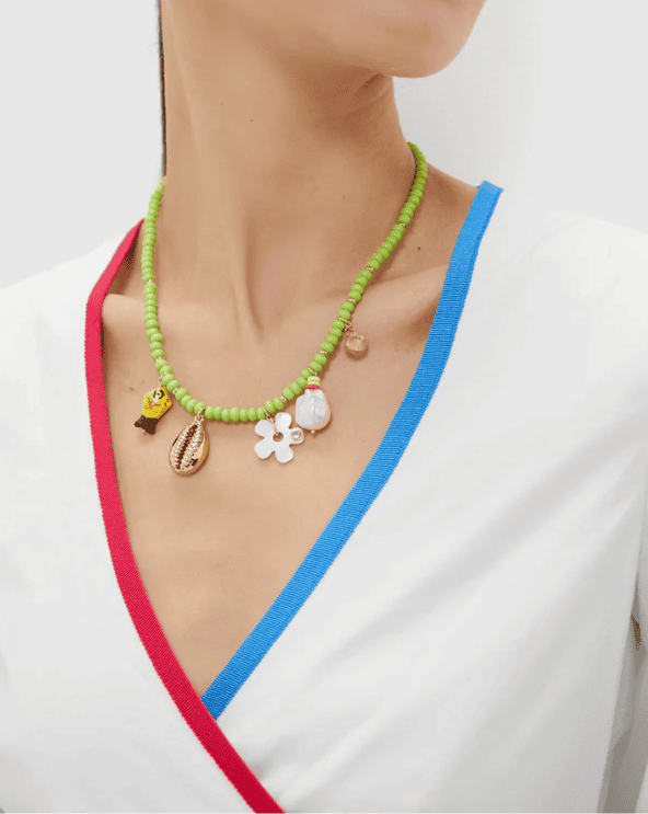 Green Romy Charm Necklace