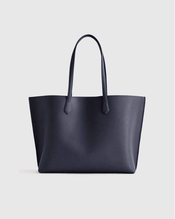 Italian Leather Triple Compartment Shopper Tote