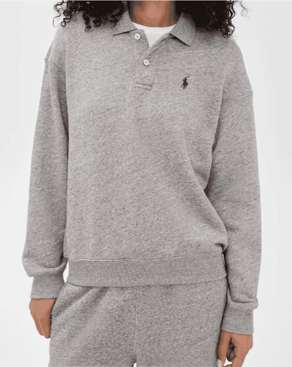 Polo Collar Sweatshirt