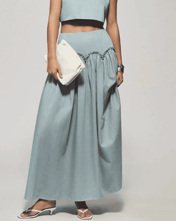 Denim Maxi Skirt