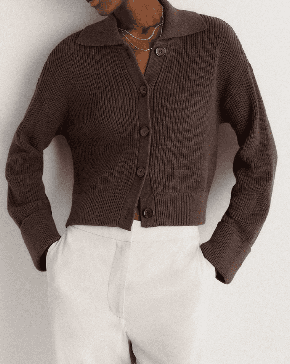 Fisherman Collared Cardigan