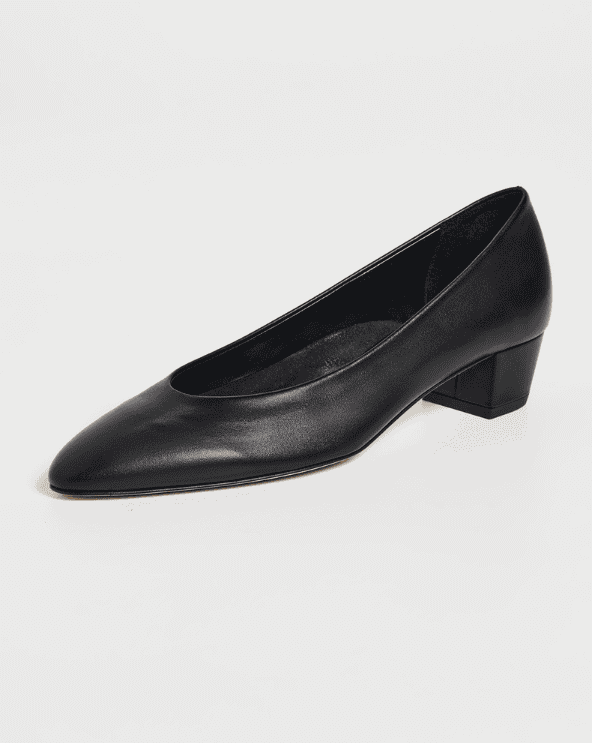 Helia Nappa Leather Black Heels
