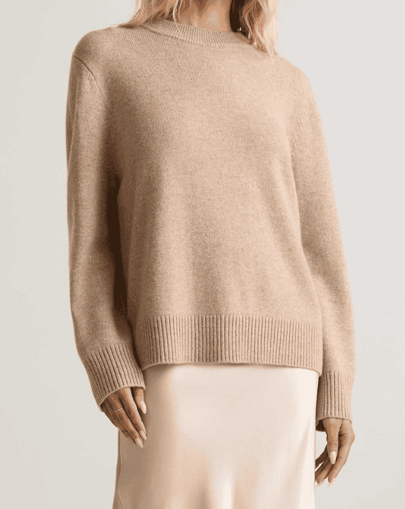 Mongolian Cashmere Oversized Crewneck Sweater