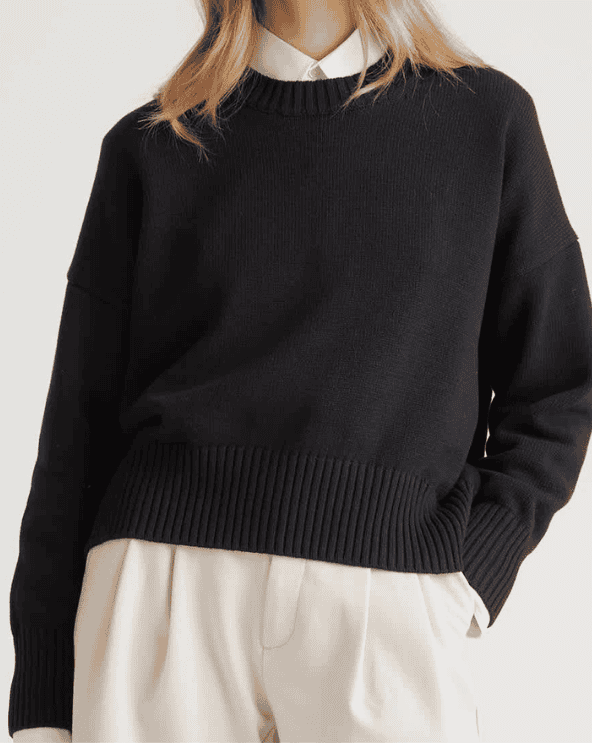 Organic Cotton Boyfriend Crew Sweater