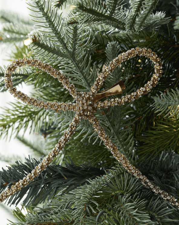 Glitter Bow Clip-On Ornament