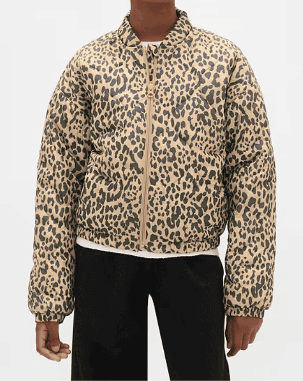 Leopard Quilted Puffer Jacket