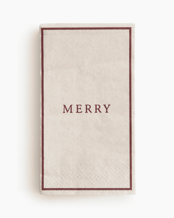 Merry Rectangle Paper Napkins