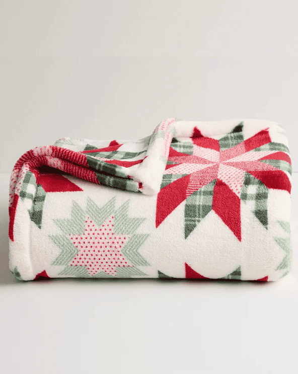 Oversized Holiday Throw Blanket