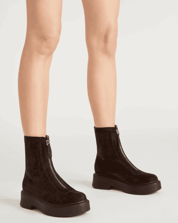 Chocolate Brown Suede Boots