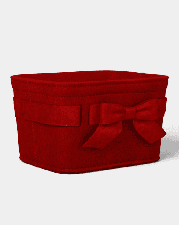 Felt Bow Decorative Basket