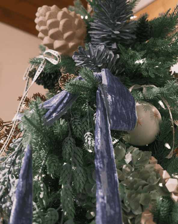 French Blue Raw Edge Velvet Ribbon