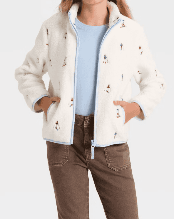 Girls’ Faux Shearling Zip-Up Jacket