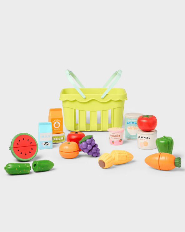 Grocery Basket and Play Food