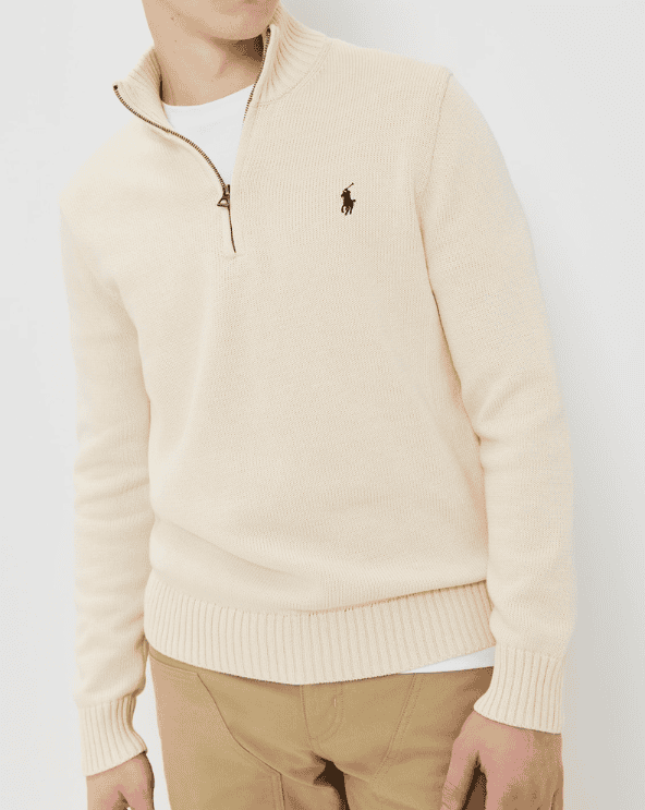 Cotton Half Zip Sweater