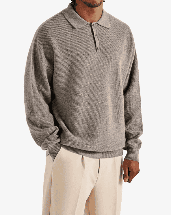 Gauge Waffle Knit Polo