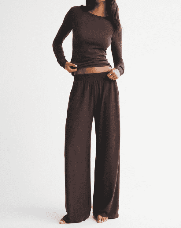 Lounge Brushed Wide Leg Sweatpant