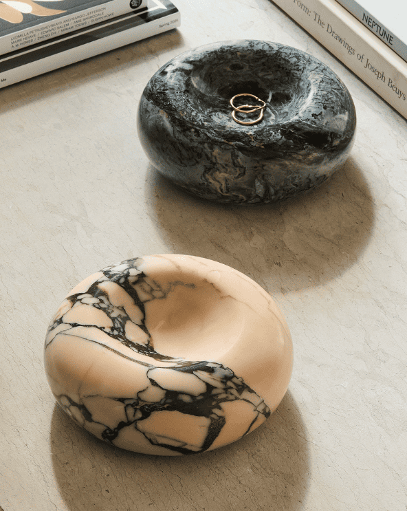 Marble Donut Trinket Tray