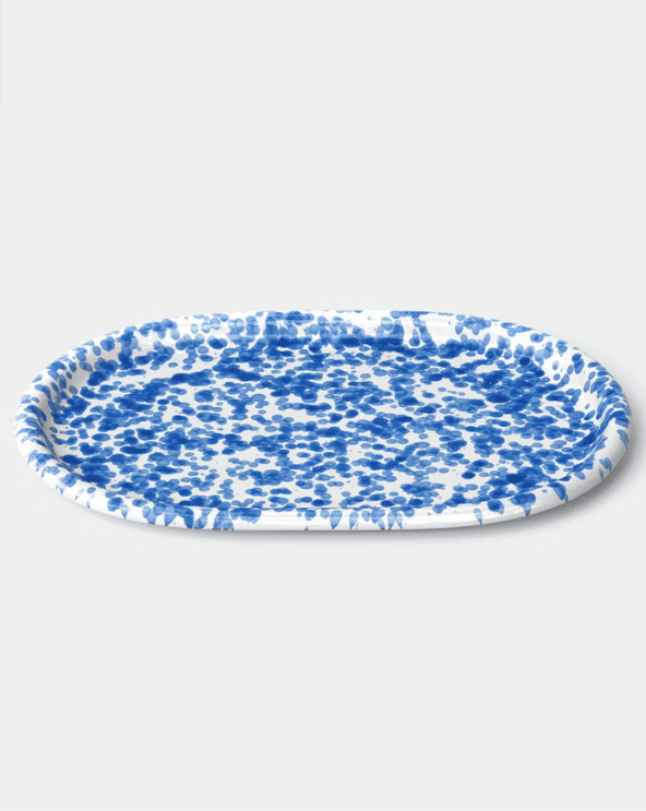 Blue Splatter Serving Tray