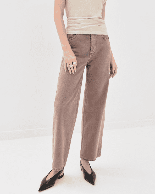 Ceramic High Rise Wide Leg Jeans