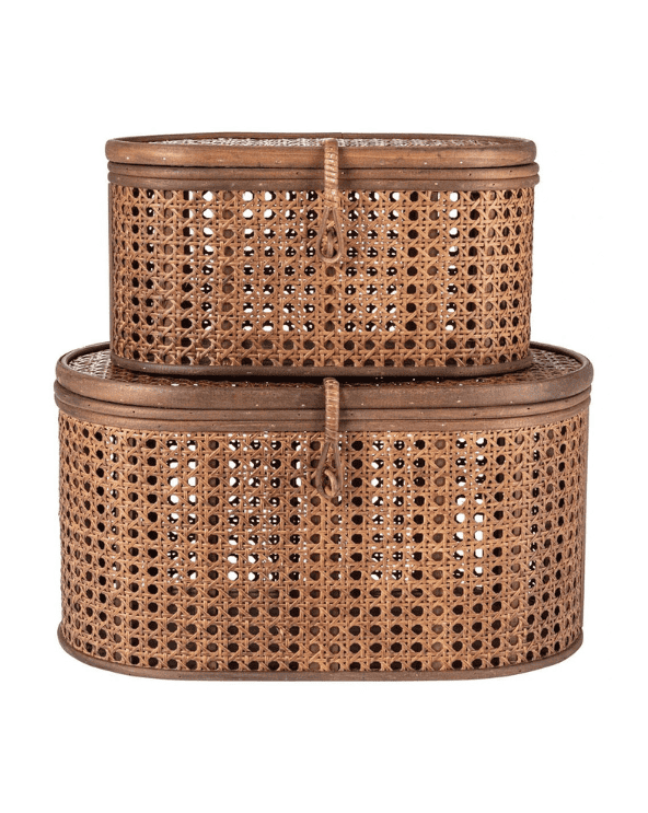 Rattan Decorative Box Set