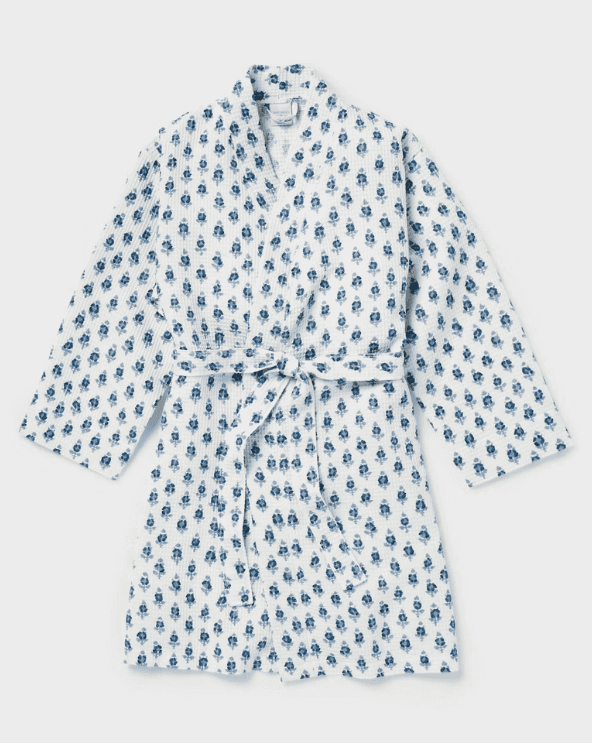 Floral Waffle Bath Robe
