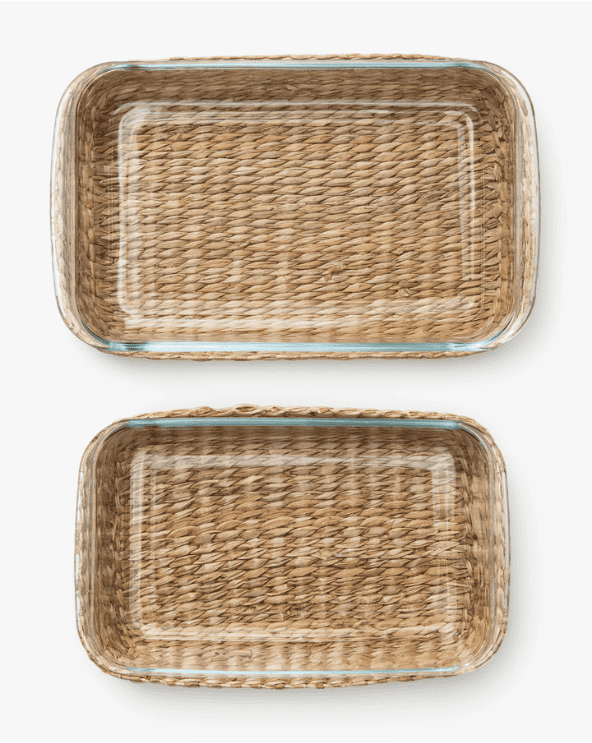 Glass Baking Dishes with Hand-Woven Lattice