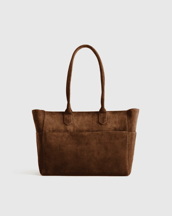 Italian Suede Shopper Tote