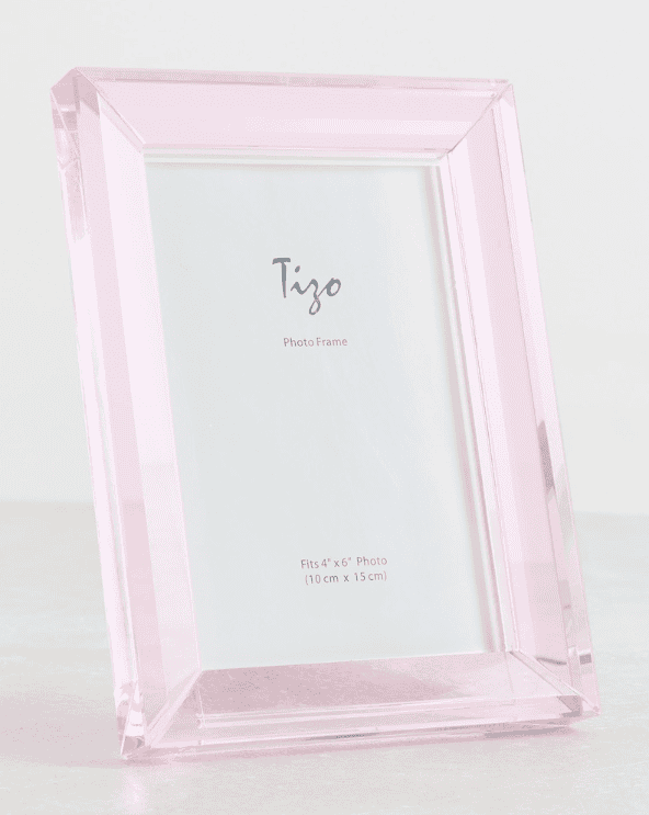 Pink Cryrstal Glass Frame