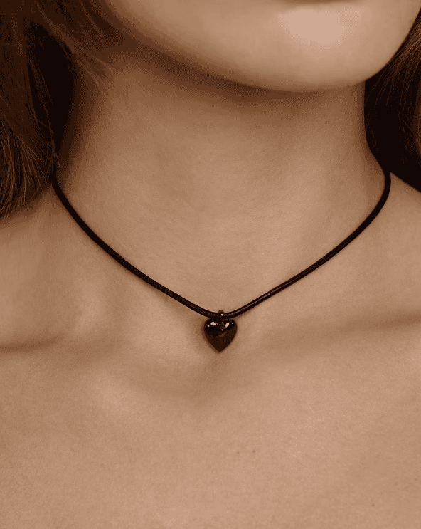 Small Puffy Heart Necklace