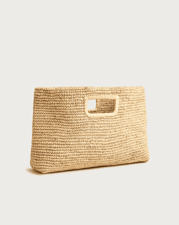 Handknotted Raffia Rectangular Clutch