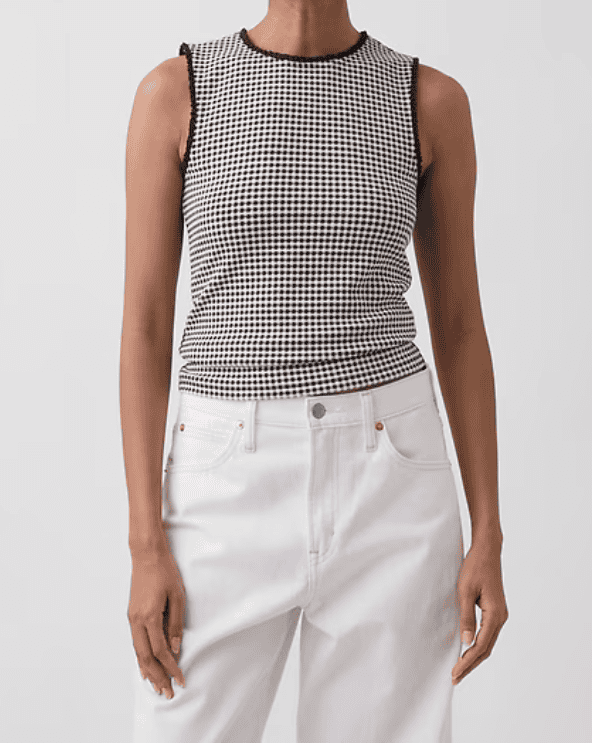 Gingham Shell Tank Top