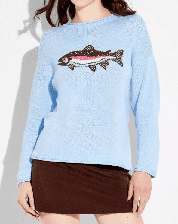 Light Blue Fish Sweater