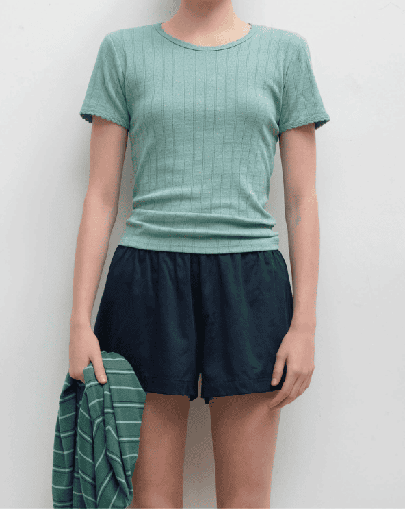 Pointelle Slim Fit Tee