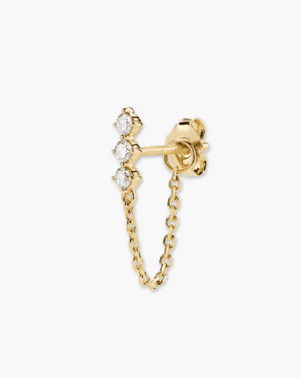 Single Trio Chain Stud