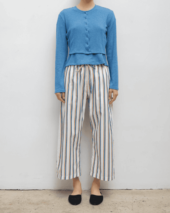 Stripe Crop Drawstring Pant