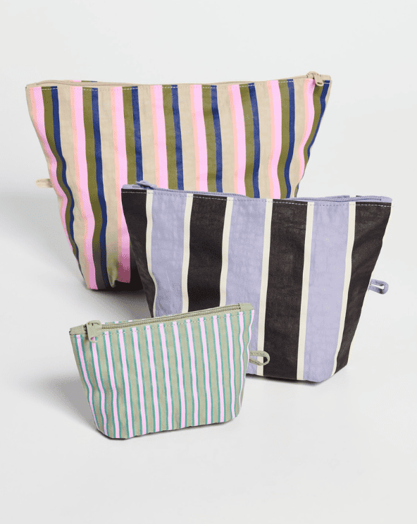 Striped Pouch Set