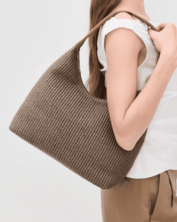 Candy Raffia Hobo Bag