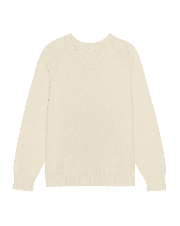 Cotton Knit V-Neck Sweater