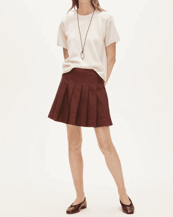 Pleated Mini Skirt