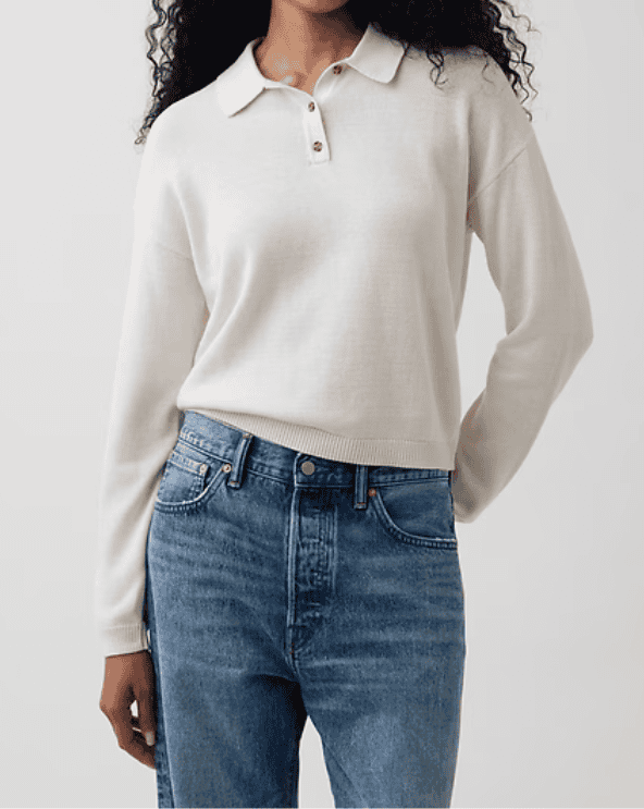 Relaxed Polo Sweater