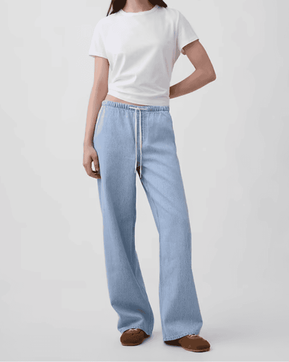 Low Rise Stripe Jeans
