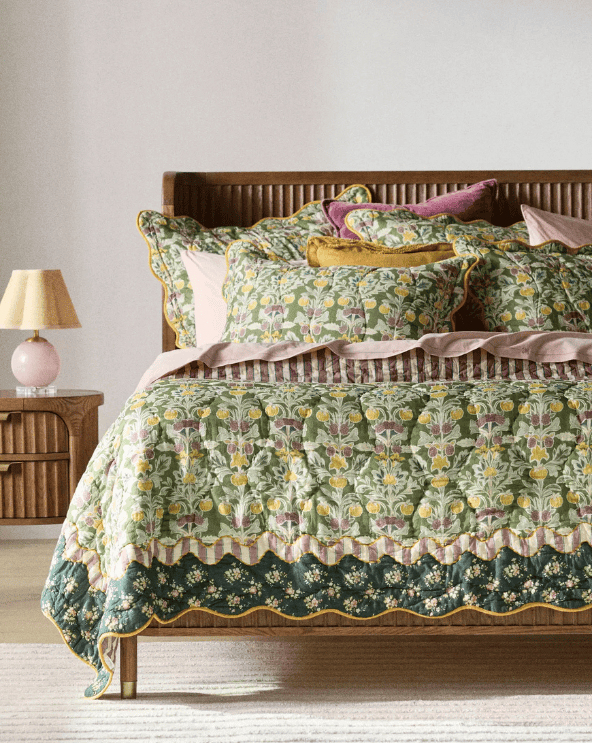Cotton Gauze Floral Quilt