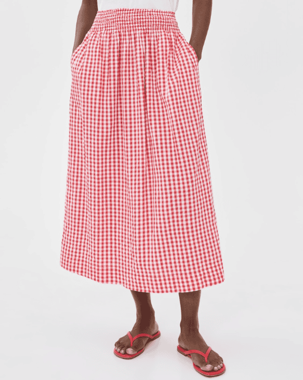Gigi Gingham Midi Skirt