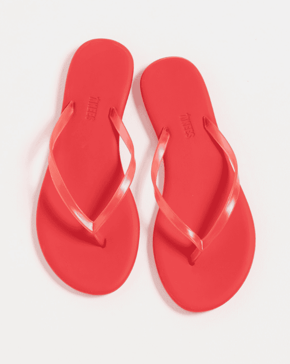 Red Jelly Flip Flops